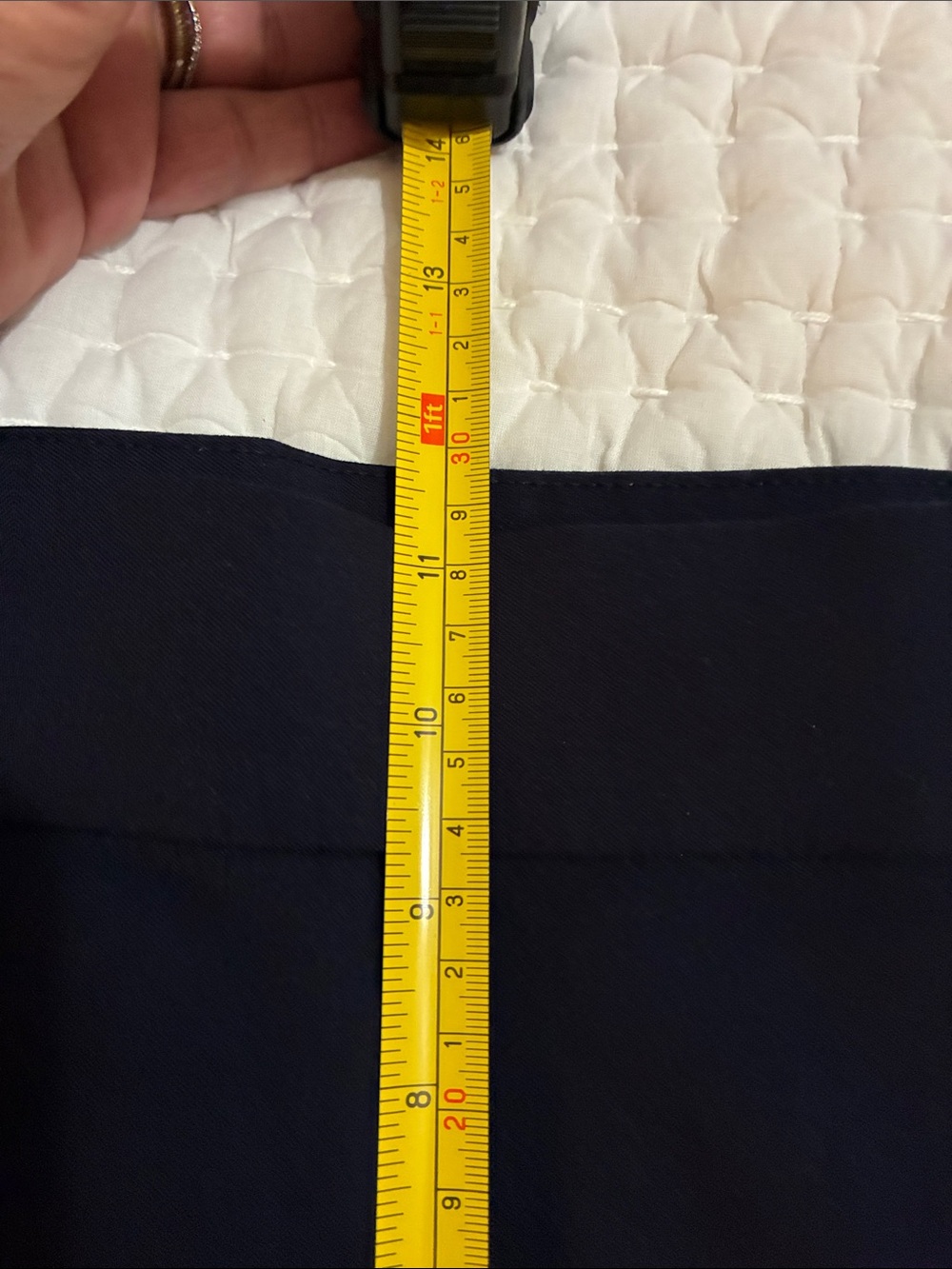 Liz Claiborne Navy Blue Straight-Leg Trousers Lisa Size 12 - Picture 5 of 7